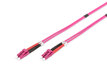 Fiber Optic Patch Cord LC to LC Duplex OM4 color magenta 3m