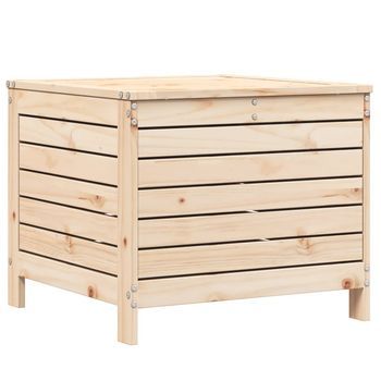 Taburete De Jardín | Otomana De Jardín | Reposapiés De Jardín Madera Maciza De Pino 62x63,5x53,5 Cm