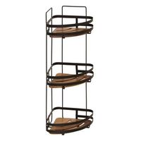 estante de ducha esquinero blackacia 3 niveles madera de acacia