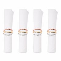 anillos de servilleta 3 bandas - set de 4