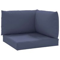 cojines para muebles de palets 3 uds tela oxford azul marino vidaxl