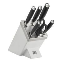 set of 5 knives in a self-sharpening block zwilling all  star - silver