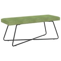 banco verde claro 110 x 40 x 45 cm terciopelo vidaxl