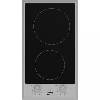Beko HDCC32200X Placa Vitrocerámica 2 Zonas 30cm Negro