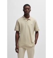 boss para hombre 50520109 polo interlock beige m casual algodon manga corta