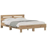 estructura de cama roble artisan 120 x 200 cm vidaxl