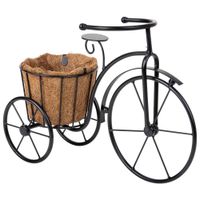 soporte macetero bicicleta negro 40x15x29 cm