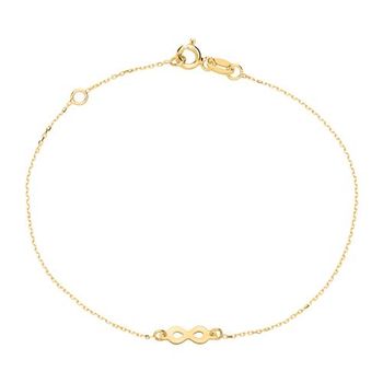 Pulsera de oro de 9 quilates infinity
