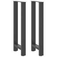 patas para mesa de bar antracita 2 unidades 50x100-101 cm acero vidaxl