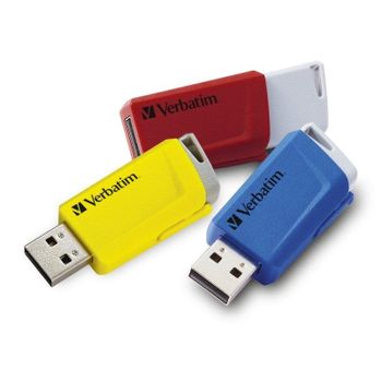 Unidad USB Verbatim Store 'n' Click 3x16 GB USB 3.2 Gen 1 Rojo Azul Amarillo