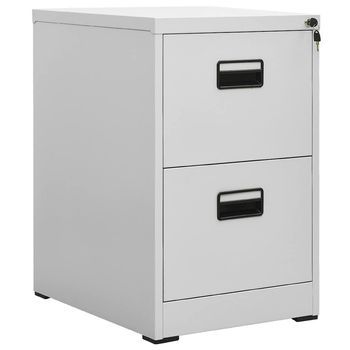 Armario Archivador De Acero Gris 46x62x72,5 Cm Vidaxl