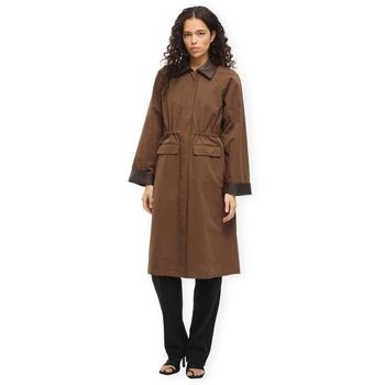 Vila Abrigo Hella Long Jacket - Coffee Bean para mujer