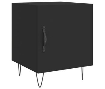 Vidaxl mesita de noche madera de ingeniería negro 40x40x50 cm