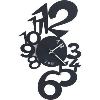 Reloj De Pared Lupin De Diseño Moderno Negro - Fabricado En Italia, Acero, Ø 50 Cm, Estilo Minimalista Para Salón, Cocina Y Oficina - Artesanía
