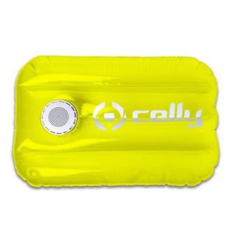 CELLY Poolpillow Altavoz Monofónico Portátil, Blanco, Amarillo 3 W