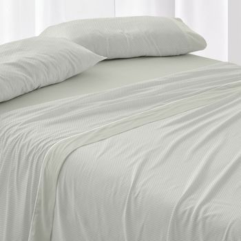 Juego De Sábanas 100% Algodón Cama De 105 Cm - Oliva - Burrito Blanco