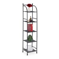 estanteria estrecha de suelo con 5 estantes - black - 10x525x31cm