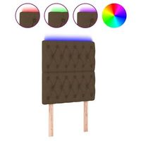 cabecero con luces led tela marron oscuro 80x7x118128 cm vidaxl