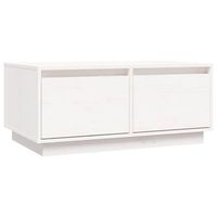 mesa de cafe - mesa de centro de madera maciza de pino blanco 80x50x35 cm
