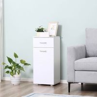 armario auxiliar de bano kleankin melamina madera 35x30x775cm blanco