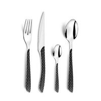 cuberteria amefa geo negro metal 24 pcs