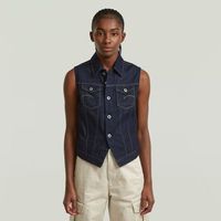 g-star raw chaquetas d29079-d934 pitched hem slim vest-082 ronsed para mujer