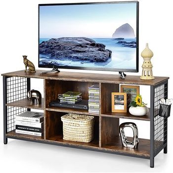 Costway Mueble De Tv De 65 Pulgadas,, Para Sala De Estar, 140 X 40 X 63 Cm
