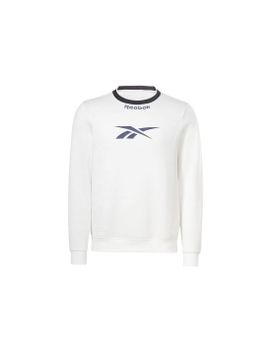 Sudadera de Fitness Reebok Identity Arch Logo Fleece blanca Hombre