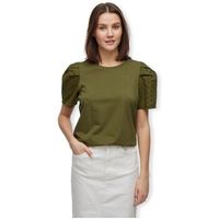 vila jersey top merry - capulet olive para mujer