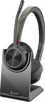 poly auriculares voyager 4320-m con certificacion para microsoft teams  llave bt700  soporte de carga