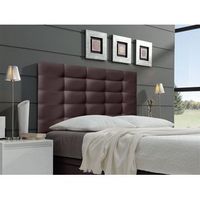 cabecero cama montana tapizado polipiel primera calidad marron 105x70 cm