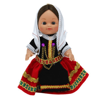 Muñeca regional Lagarterana Folk Artesanía original colección 15 cm.vestido típico Toledo, fabricada en España.