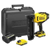 stanley clavadora de acabados v20 li-ion 18v 16ga con 2 baterias li-ion 2ah cargador 2a y maletin