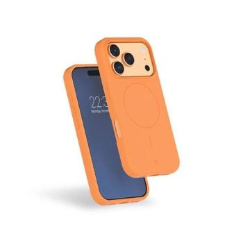 Funda para móvil Force Case Silicona Líquida Mate Naranja con MagSafe para iPhone 17 Pro