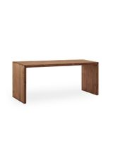 mesa de centro de madera maciza en tono nogal de 1094x59x35cm