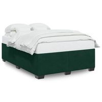 cama de matrimonio  cama de adulto  estructura cama sin colchon terciopelo verde oscuro 160x200 cm
