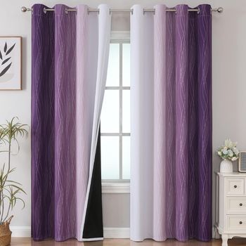 Cortinas Blackout De Gradiente Ombre 84x52
