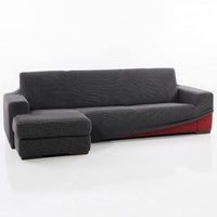 funda chaise longue super elastica relive brazo izquierdo corto gris oscuro funda elastica para sofa chaise longue