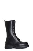 botin de mujer con cordones en polipiel black 40