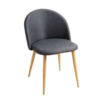 Silla Vint Tela De Tela 77.50*46*43 Cm - Gris Oscuro