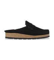 birkenstock para hombre 1028110 zuecos naples shearling ajuste regular negro 41 plano ante ninguno casual