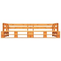 sofa de jardin de palets de 2 plazas  sofa de exterior madera marron miel
