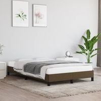 cama matrimonial  cama para adultos  estructura de cama de tela marron oscuro 120x200 cm cfw135046