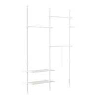 sobuy armario ropero de pared 4 puertas con estantes blanco para dormitorio