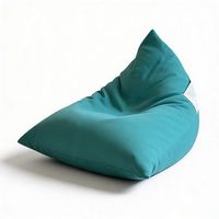 aiire puff exterior jardin con relleno incluido - tejido olefina premium desenfundable y lavable - sofa exterior para playa terraza o piscina - bean bag chair ligero turquesa 75x65x55 cm