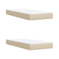 cama incluye una colchon tejido de color beige claro