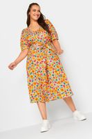 limited collection vestido de flores de colores escote corazon mujer curvy y tallas grandes yours