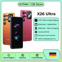 hotwav x26 ultra telefono inteligente ultrafino con pantalla grande de 675 pulgadas y 120 hz diseno cyber island camara de 13 mp 6 gb de ram 128 gb de rom bateria de 5160 mah carga rapida de
