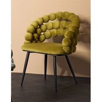silla nimpha terciopelo verde con patas negras 62x60x80 cms