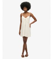 superdry para mujer w8011958a vestido mino textura blanco roto xs casual algodon sin mangas  tirantes